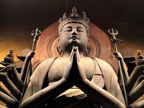 A Buddha statue of Senshu Kannon Bodhisattva
