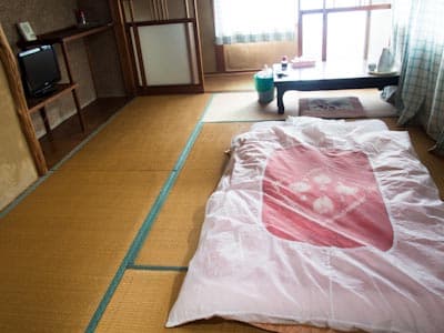 Tatami room in a minshuku