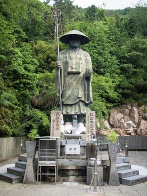 Statute of the famous Buddhist monk Kukai