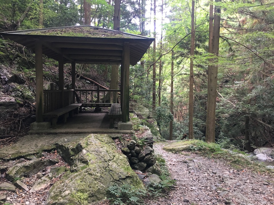 Roadside hut along the pilgrim path in Autumn in Shikoku