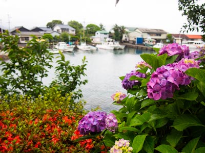 Tebajima scenary on a rainy day